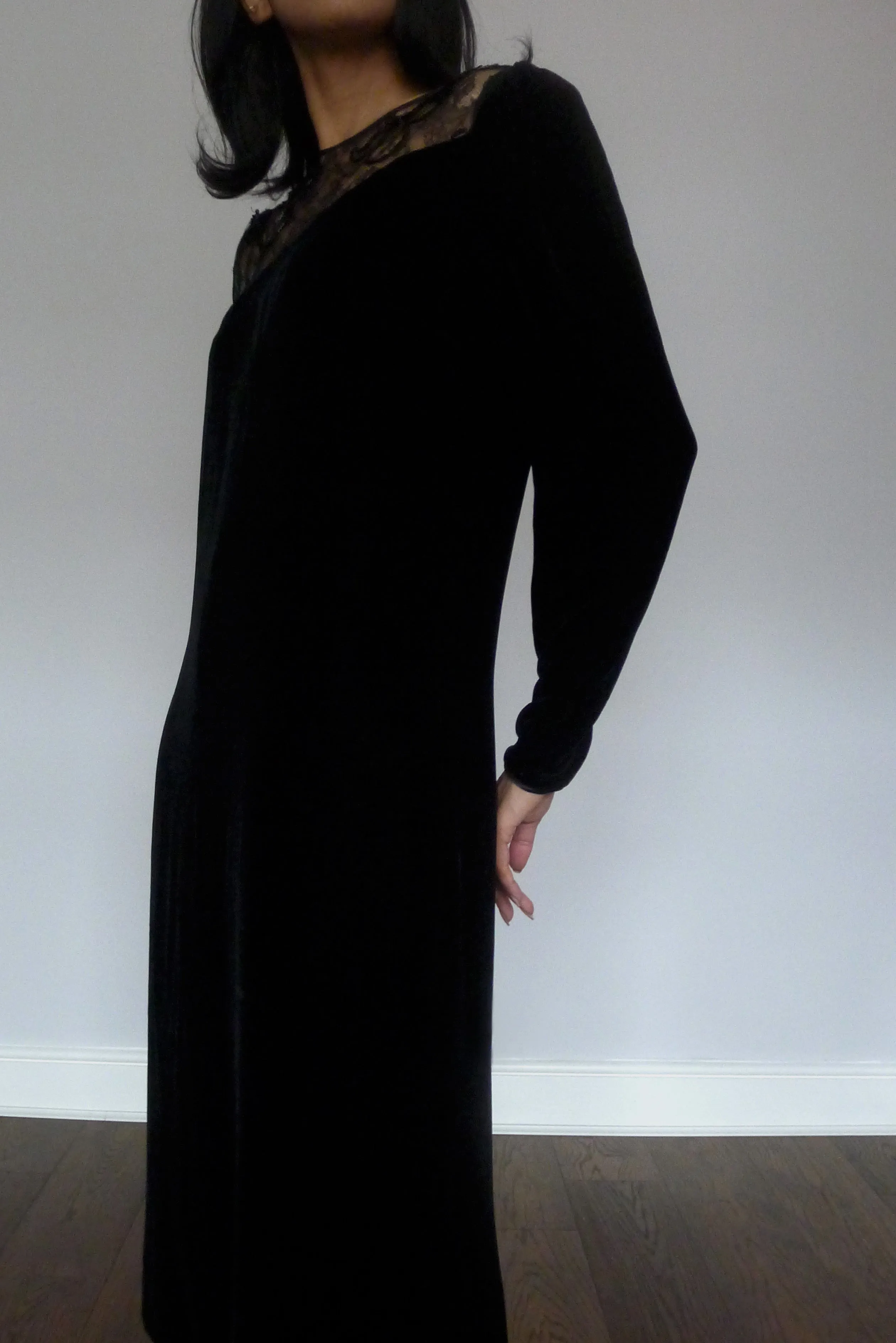 Vintage Louis Féraud Lace Velvet Dress