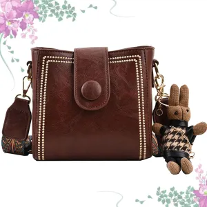 Vintage Retro Small Water Bucket Bag Crossbody Bags for Women Vintage Fashion Bag With Adjustable Wider Shoulder Strap
