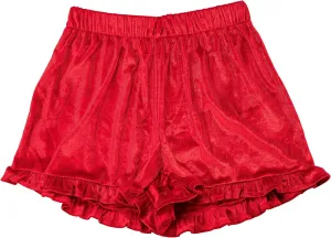 Violet and Brooks Womens Velvet Ruffle Short