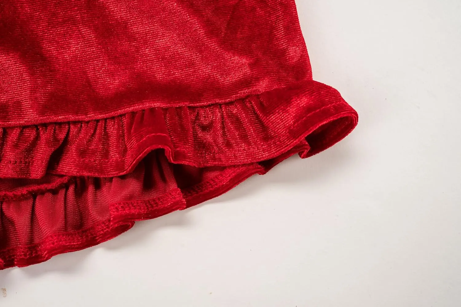 Violet and Brooks Womens Velvet Ruffle Short