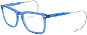 (VL-1512 0004) Plastic acetate glasses crystal blue, Blue crystal, 52, Blue Crystal, 52