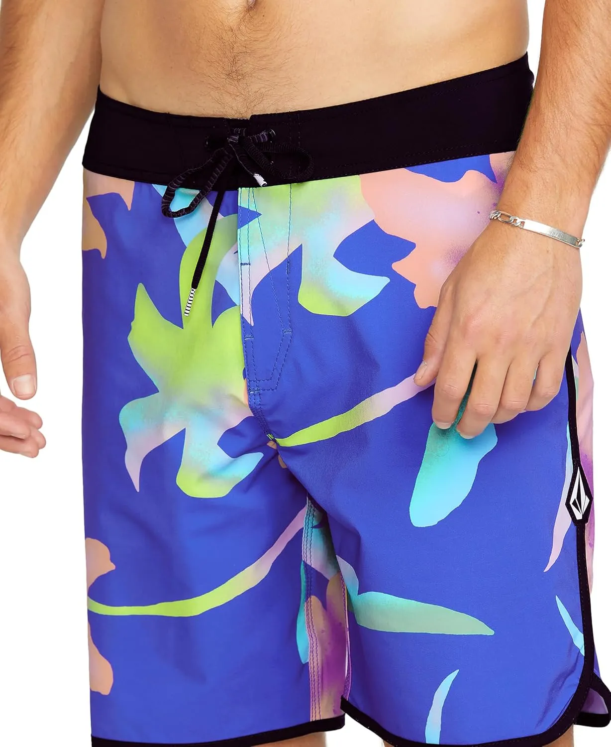 Volcom Men's Lido Print Scallop Mod Tech Boardshorts