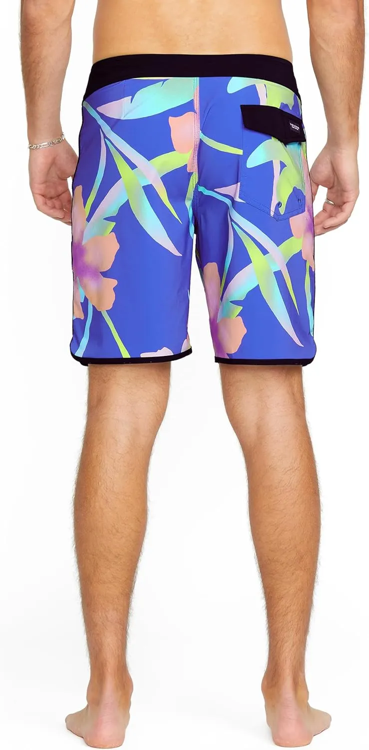 Volcom Men's Lido Print Scallop Mod Tech Boardshorts