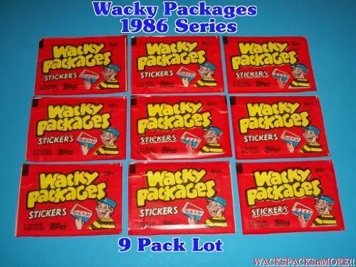 Wacky Packages 1986 Series Lot of Nine Brand New Sealed Packs