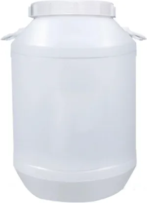 Water Tank 20L/30L/50L/60L Water Bucket,Household Water Storage,Outdoor Food Grade Plastic Water Tank,Large Circular Camp Water Tank(White,50L)