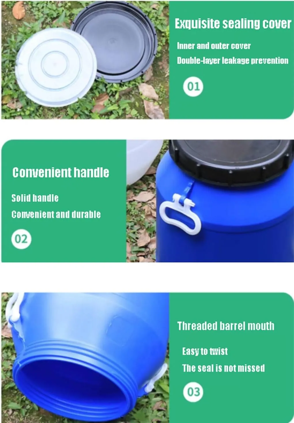Water Tank 25L/30L/50L/60L Water Bucket,Household Water Storage,Outdoor Food Grade Plastic Water Tank,Large Circular Camp Water Tank