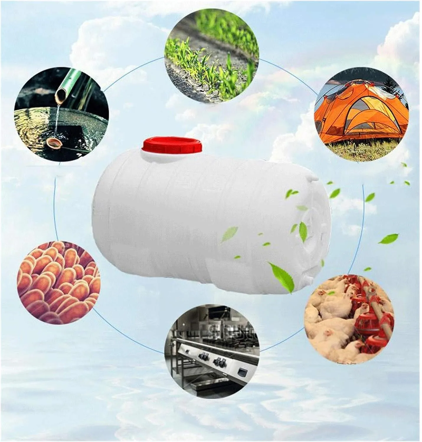 Water Tank Water Bucket, 25L/45L/110L/160L/200L Collapsible & Portable Water Container, Water Carrier Water Tank for Camping Hiking Fishing Climbing Picnic BBQ Travel Outdoor Use(Size:110L)
