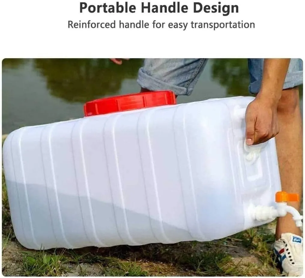Water Tank Water Container,25L/50L/100L/150L/200L Plastic Food Grade Outdoor Water Storage Containers for Outdoor Camping and Household Emergency