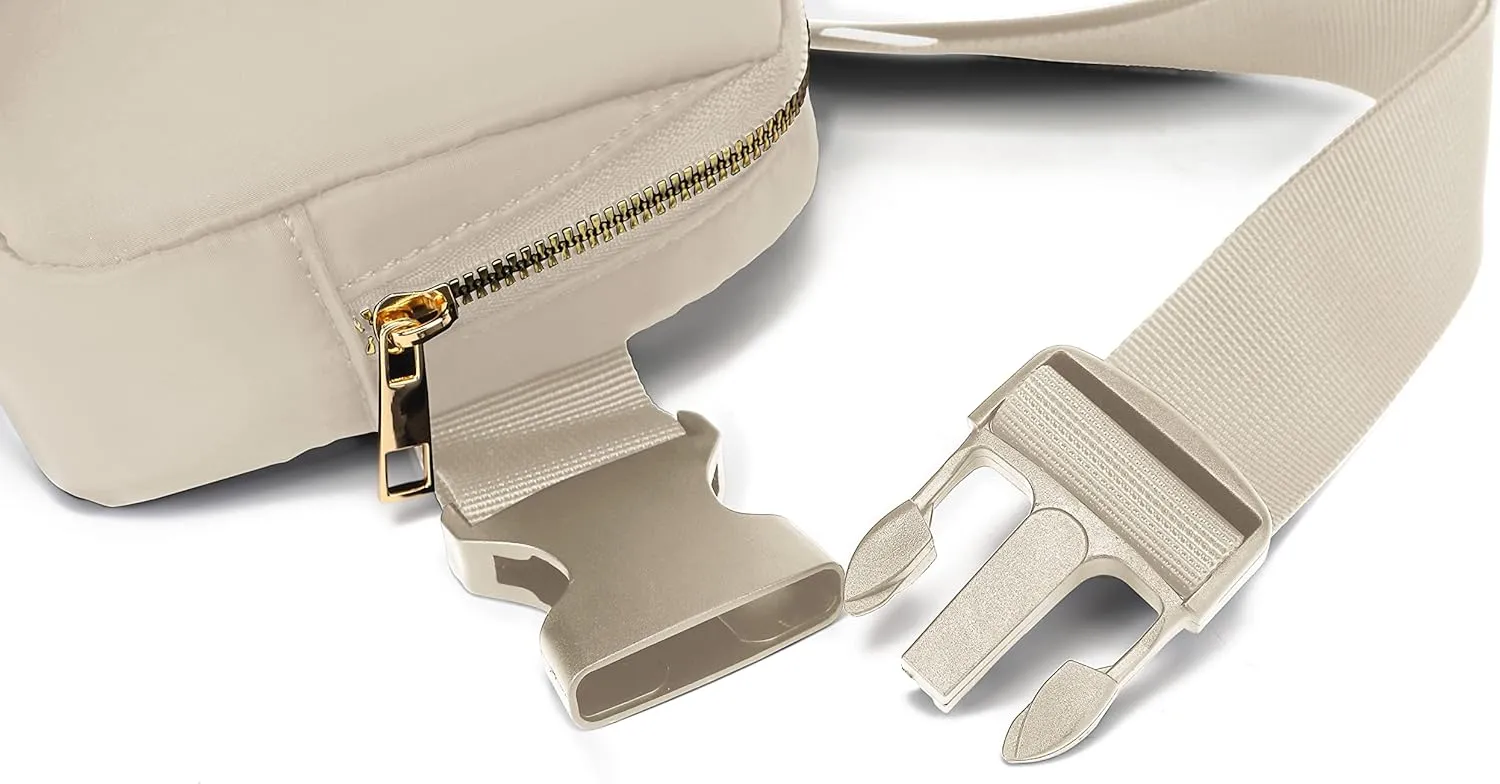 Waterproof Fanny Packs for Mini Belt Bag for Kids Fanny Packs for Women Mini Belt Bag Fanny Packs for Women Waterproof Waterproof Crossbody Pack Fashion Belt Bag With Adjustable Strap （Khaki/Beige）