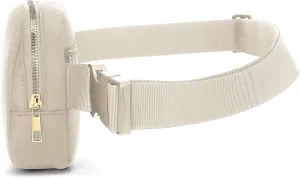 Waterproof Fanny Packs for Mini Belt Bag for Kids Fanny Packs for Women Mini Belt Bag Fanny Packs for Women Waterproof Waterproof Crossbody Pack Fashion Belt Bag With Adjustable Strap （Khaki/Beige）