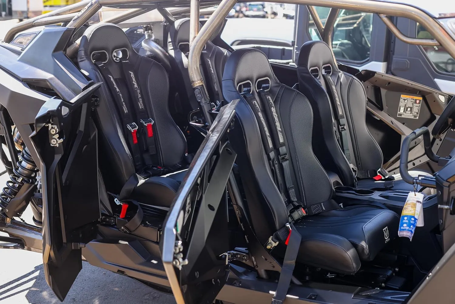 Weekender Series Suspension Bucket Seats With 4 Point Harness Compatible With Rzr 1000/Turbo S (2014-2023) Increased Comfort, Customizable Colors (Black)