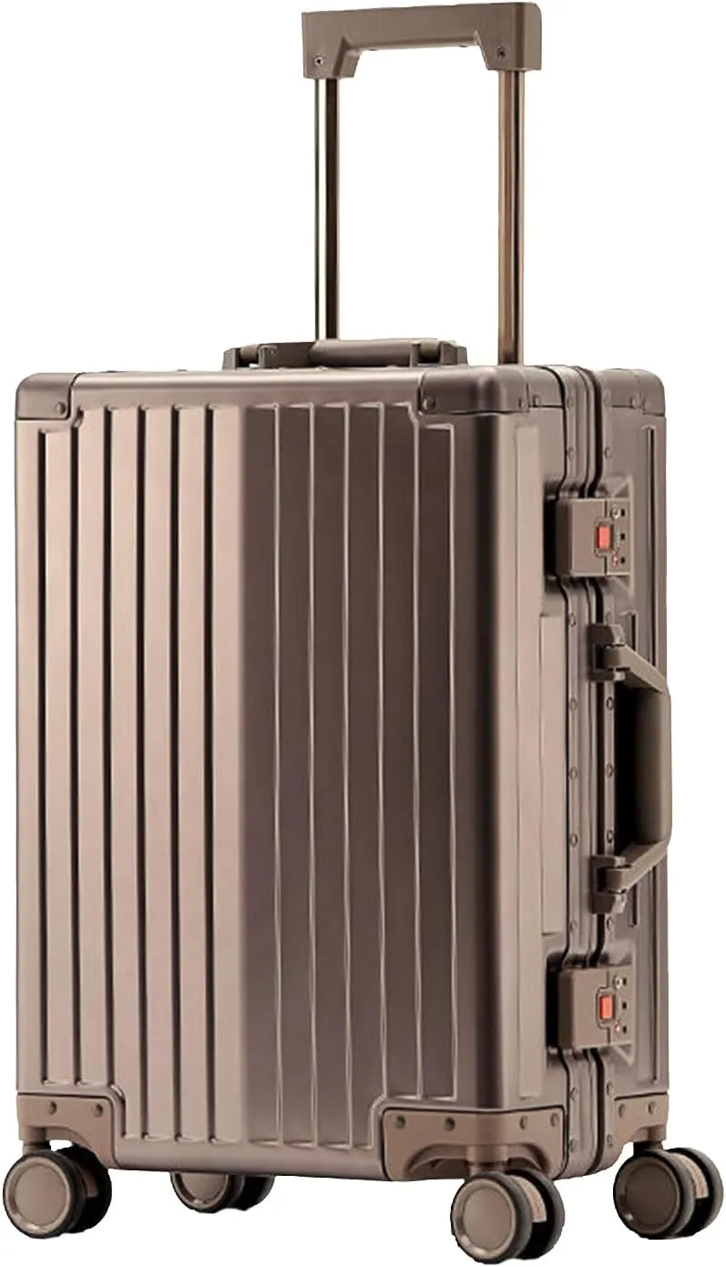 WEICHEN All Aluminum Magnesium Alloy 29 in Checked Luggage with Wheels, 86L Hard Shell Suitcase with TSA Lock Titanium Hard Suitcases with Wheels