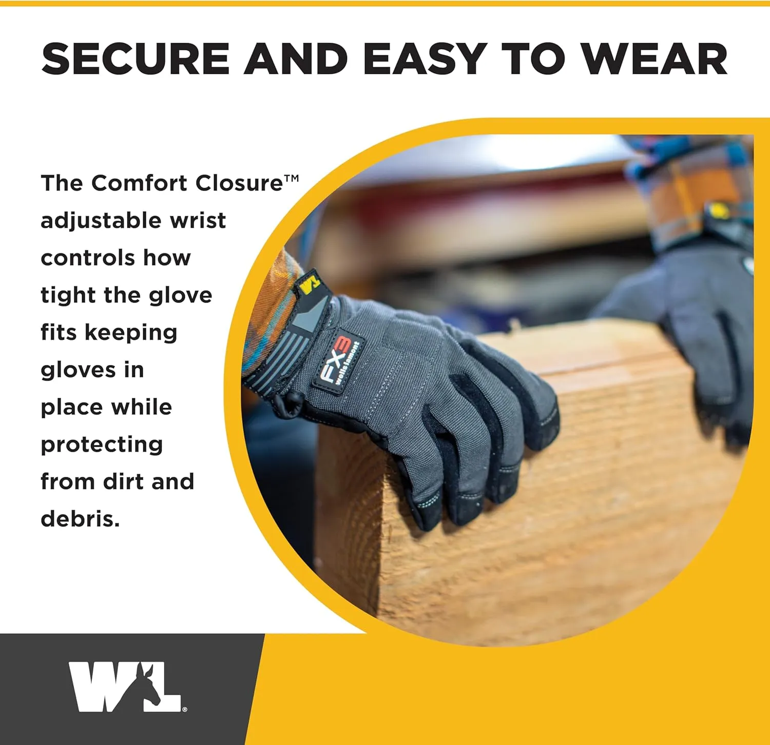 Wells Lamont Men's FX3 Extreme Dexterity All-Purpose Work Gloves, Touchscreen, Large (7850L)