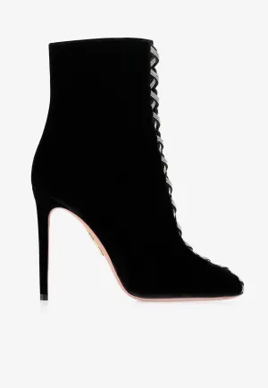 Wild Desire 105 Crystal-Embellished Ankle Boots