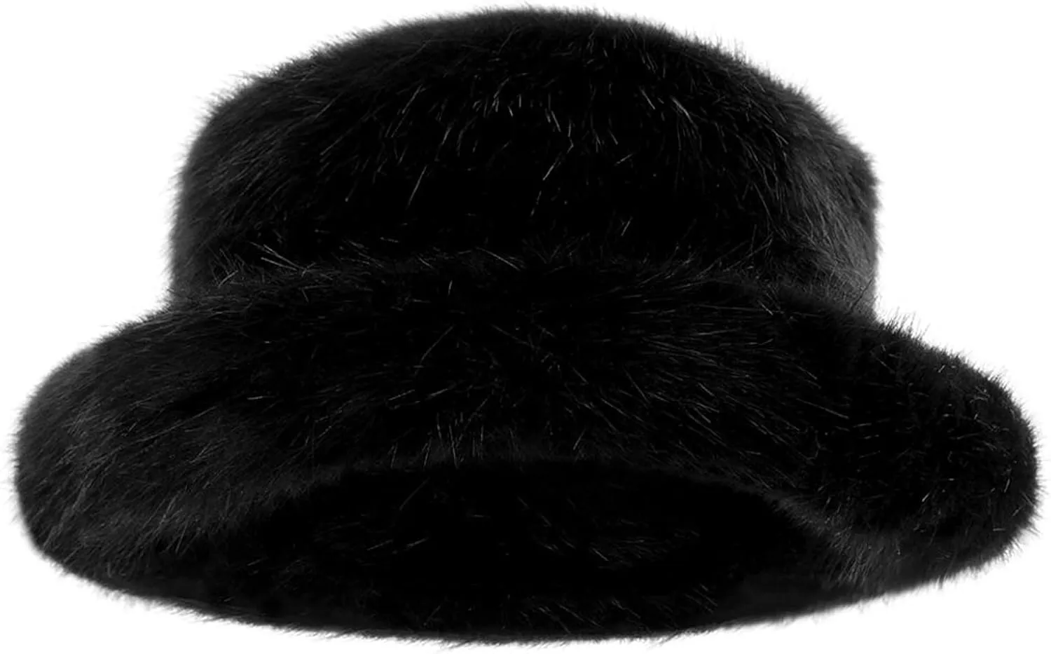 Winter Faux Fur Bucket Hats for Women Warm Plush Fisherman Hat Fuzzy Fluffy Cap Outdoor Stylish Panama Caps