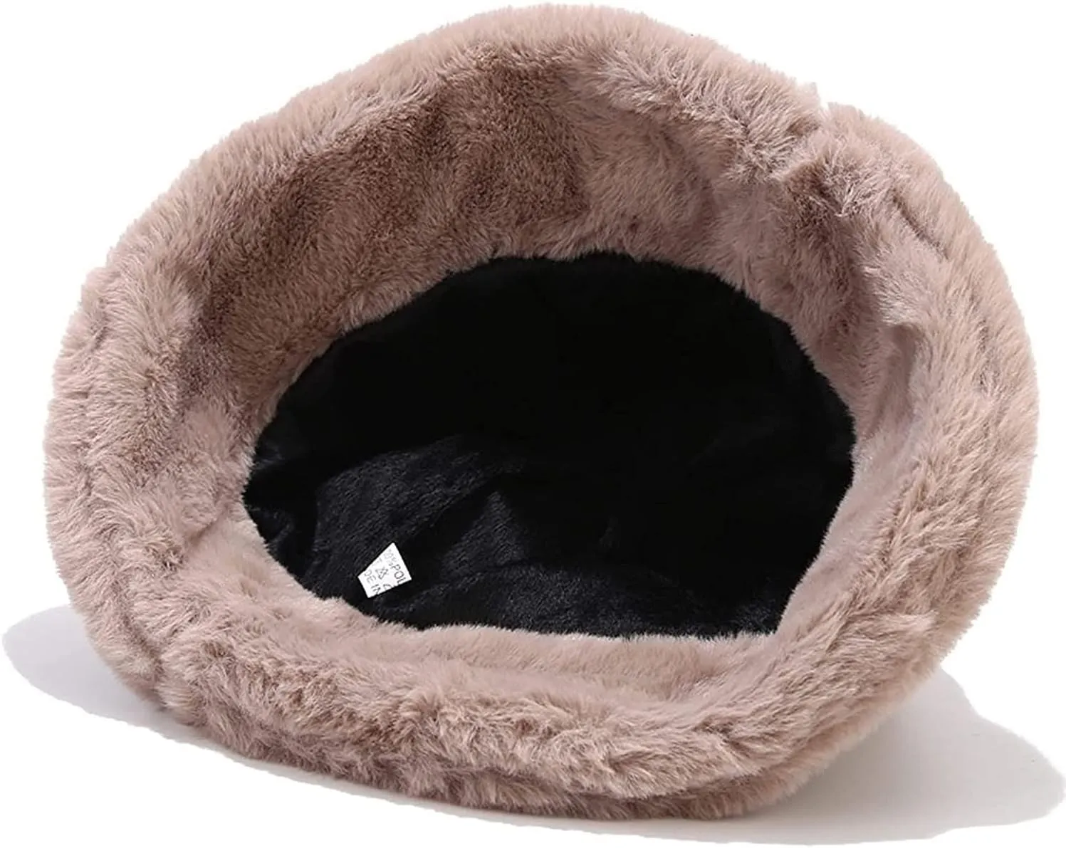 Winter Faux Fur Furry Bucket Hat Fluffy Fuzzy Warm Hat Plush Fisherman Hat for Women Men Teens Girls