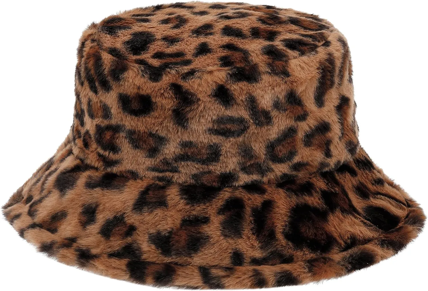 Winter Furry Bucket Hat for Women Men, Warm Fluffy Fuzzy Bucket Hats
