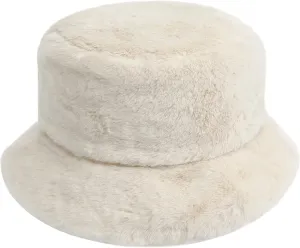 Winter Furry Bucket Hat for Women Men, Warm Fluffy Fuzzy Bucket Hats