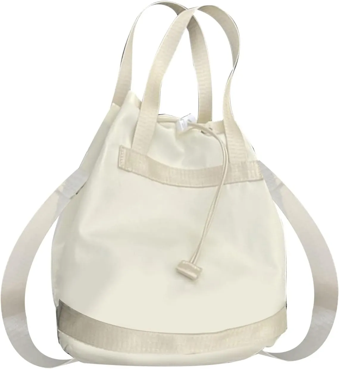 Women Bucket Shoulder Bag Solid Color Handbag Female Drawstring Crossbody Bag