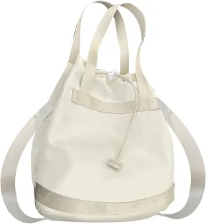 Women Bucket Shoulder Bag Solid Color Handbag Female Drawstring Crossbody Bag