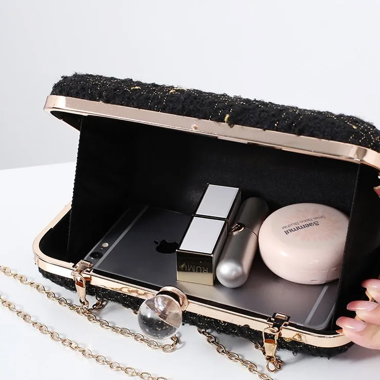 Women Rectangle Woven Clutch Purse