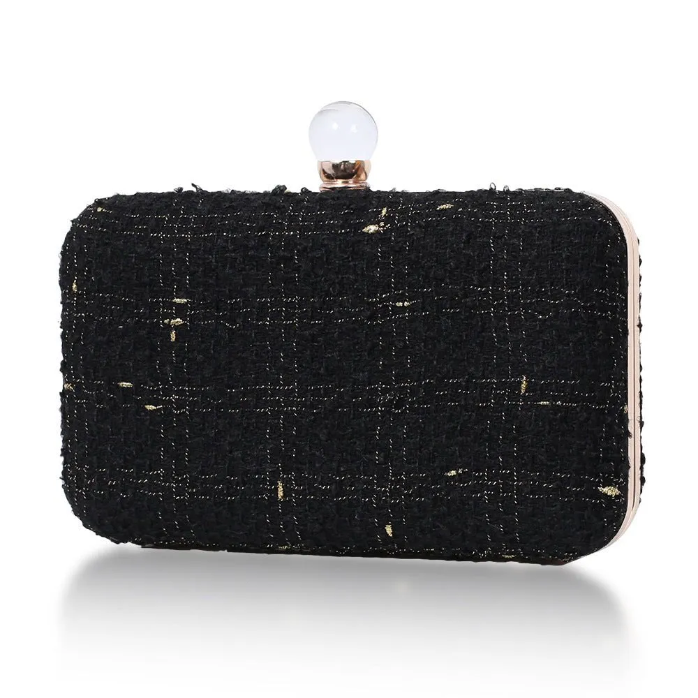 Women Rectangle Woven Clutch Purse