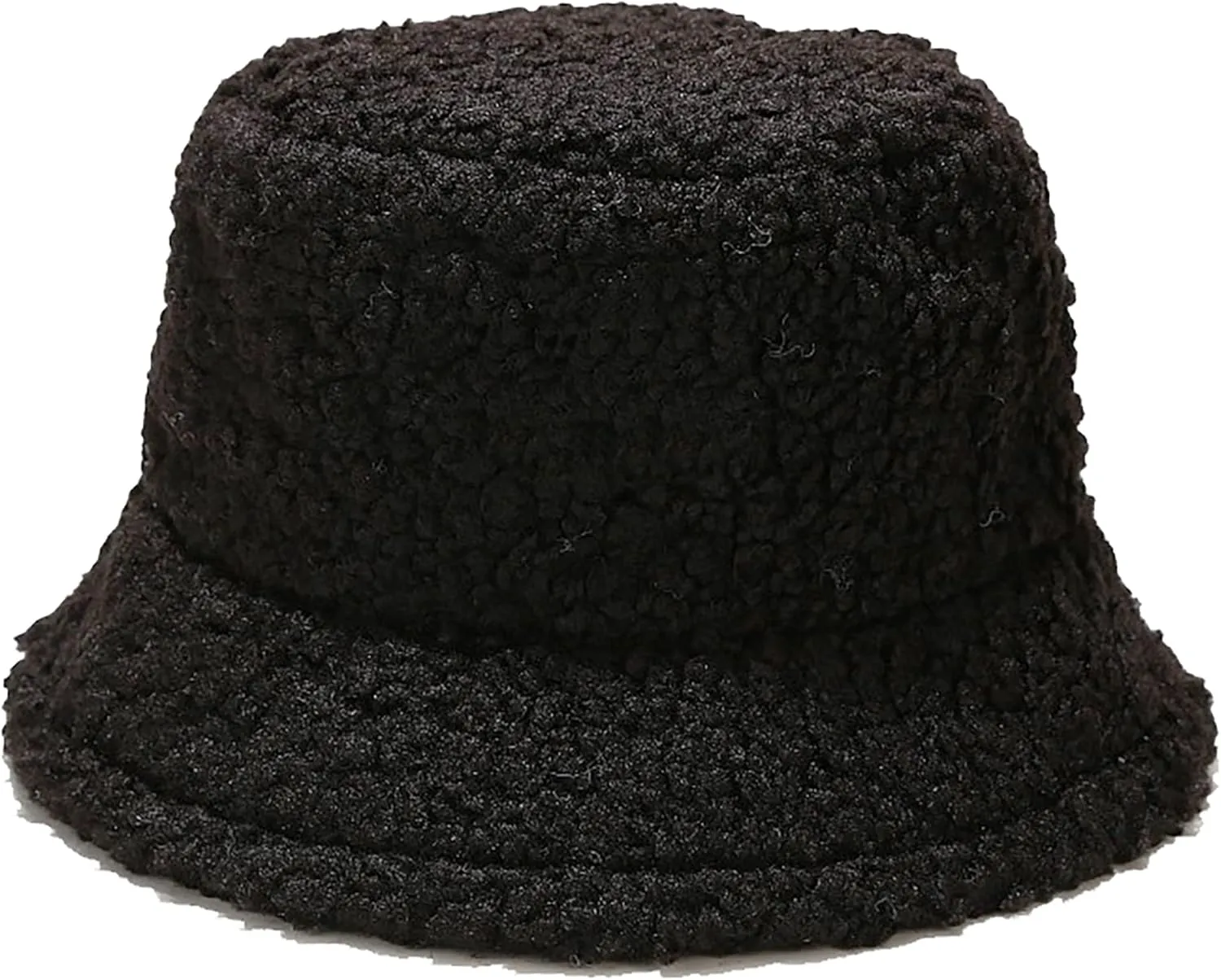 Women Winter Fluffy Warm Windproof Bucket-Hat Vintage Cloche-Hats Warm Faux Fur Wool Outdoor Fisherman Hats for Women