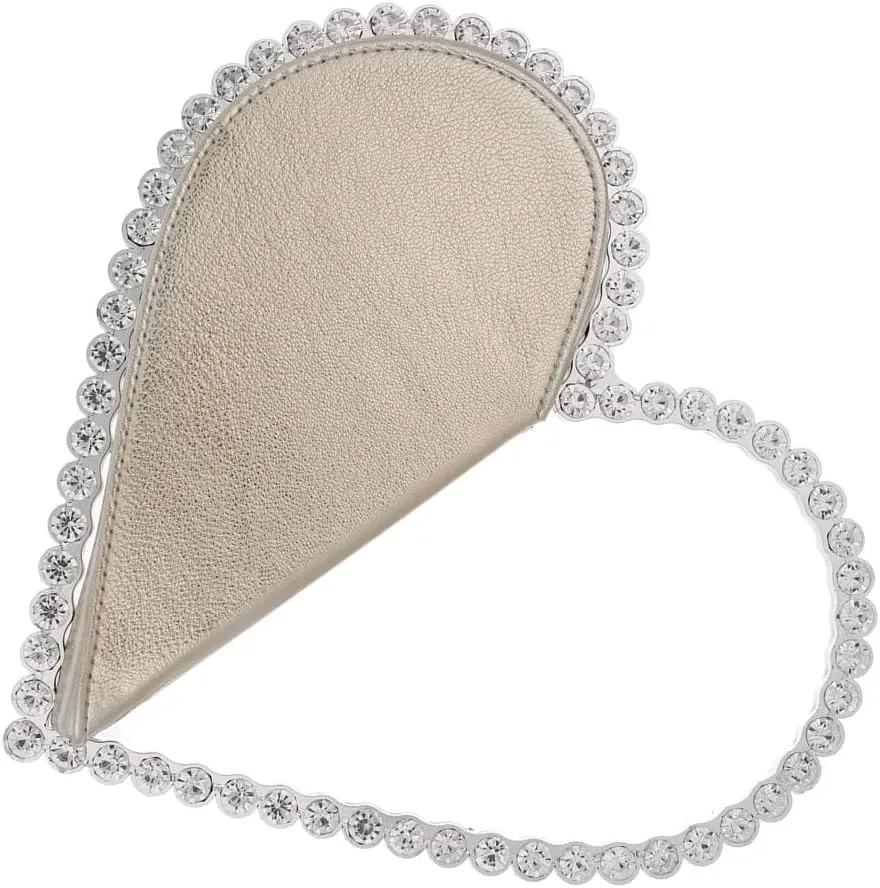Women's Evening Clutch Bag, Heart Rhinestone Diamond Clutch Purse Wedding Party Purse Handbag for Women