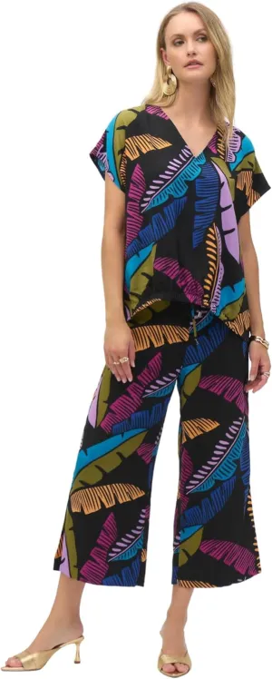 Women's Gauze Tropical Print Boxy Top