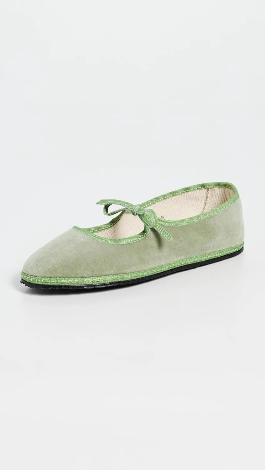 Women's Mary Jane Velvet Brigitte Flats