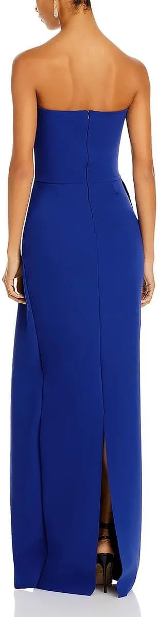 Womens Pleated Padded Bra Evening Dress