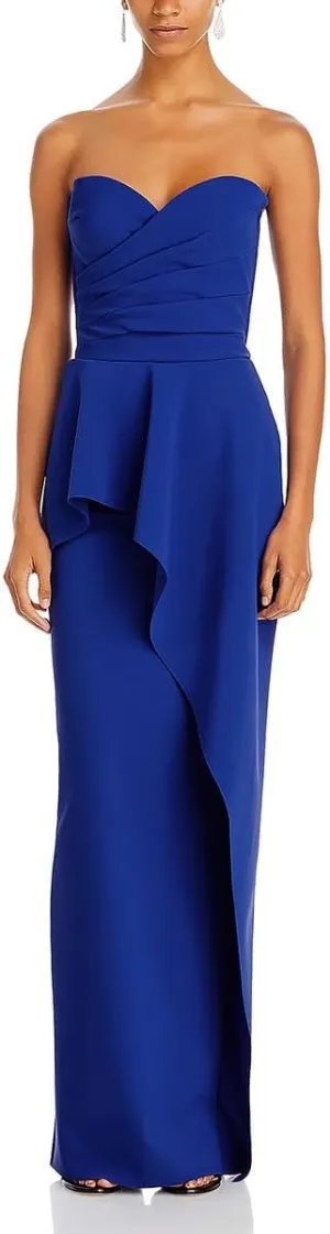 Womens Pleated Padded Bra Evening Dress