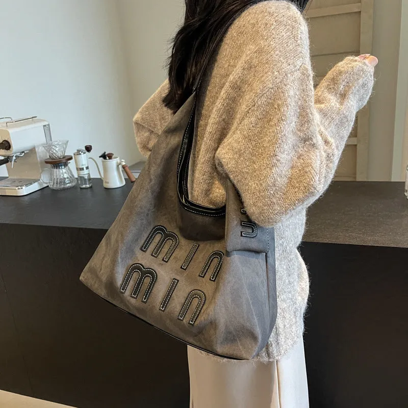 Women's Popular Retro Large Capacity Denim Shoulder Bags