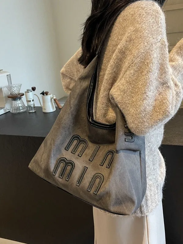 Women's Popular Retro Large Capacity Denim Shoulder Bags