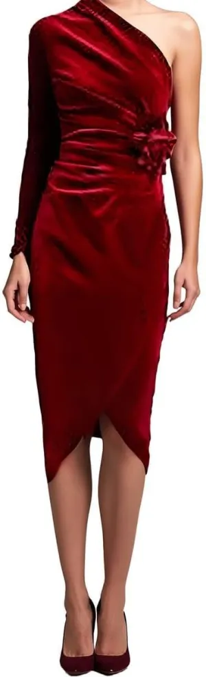 Womens Rosette Evening Dress