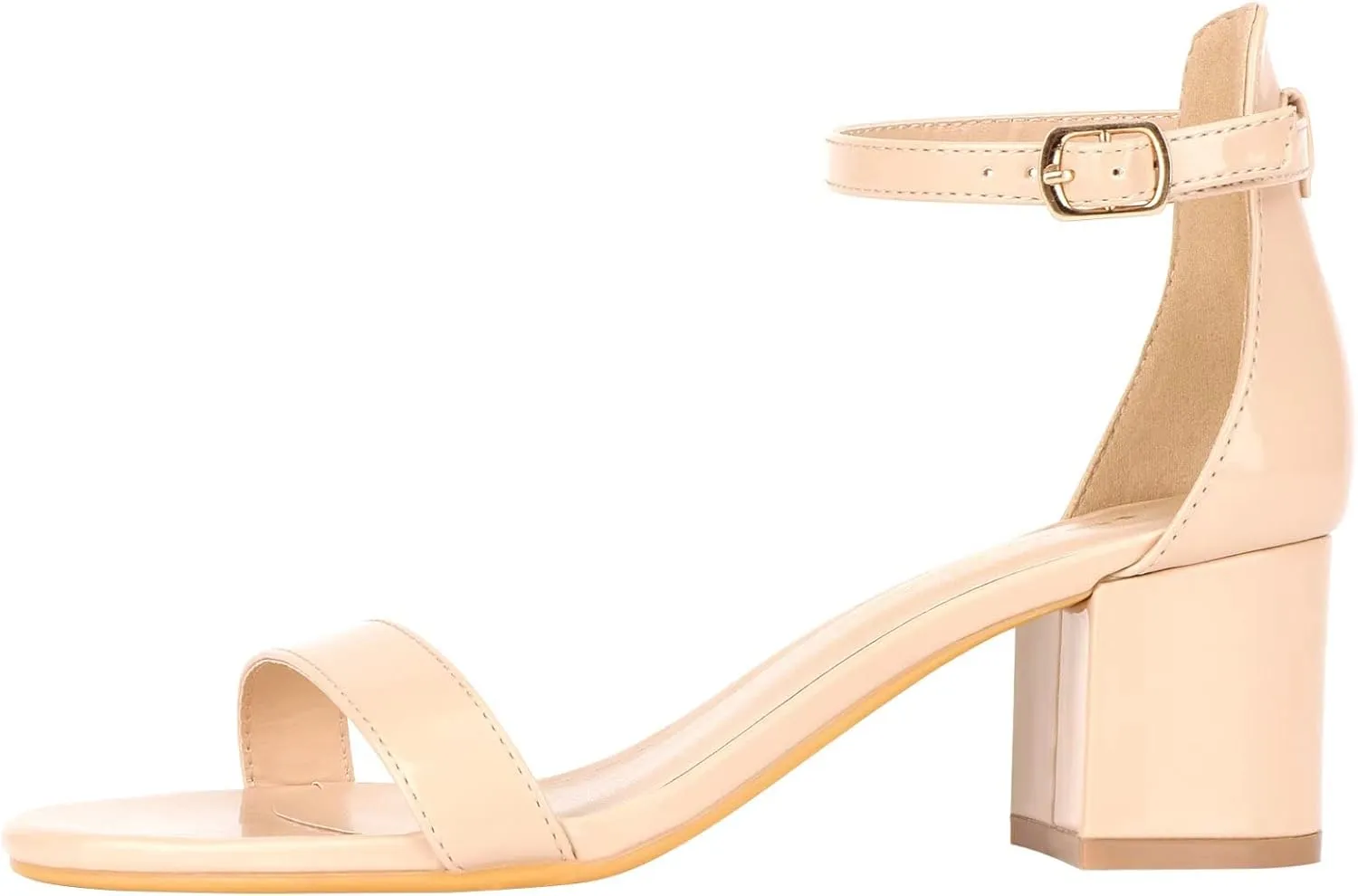 Women's Strappy Chunky Block Low Heeled Sandals 2 Inch Open Toe Ankle Strap High Heel Dress Sandals Daily Work Party Shoes