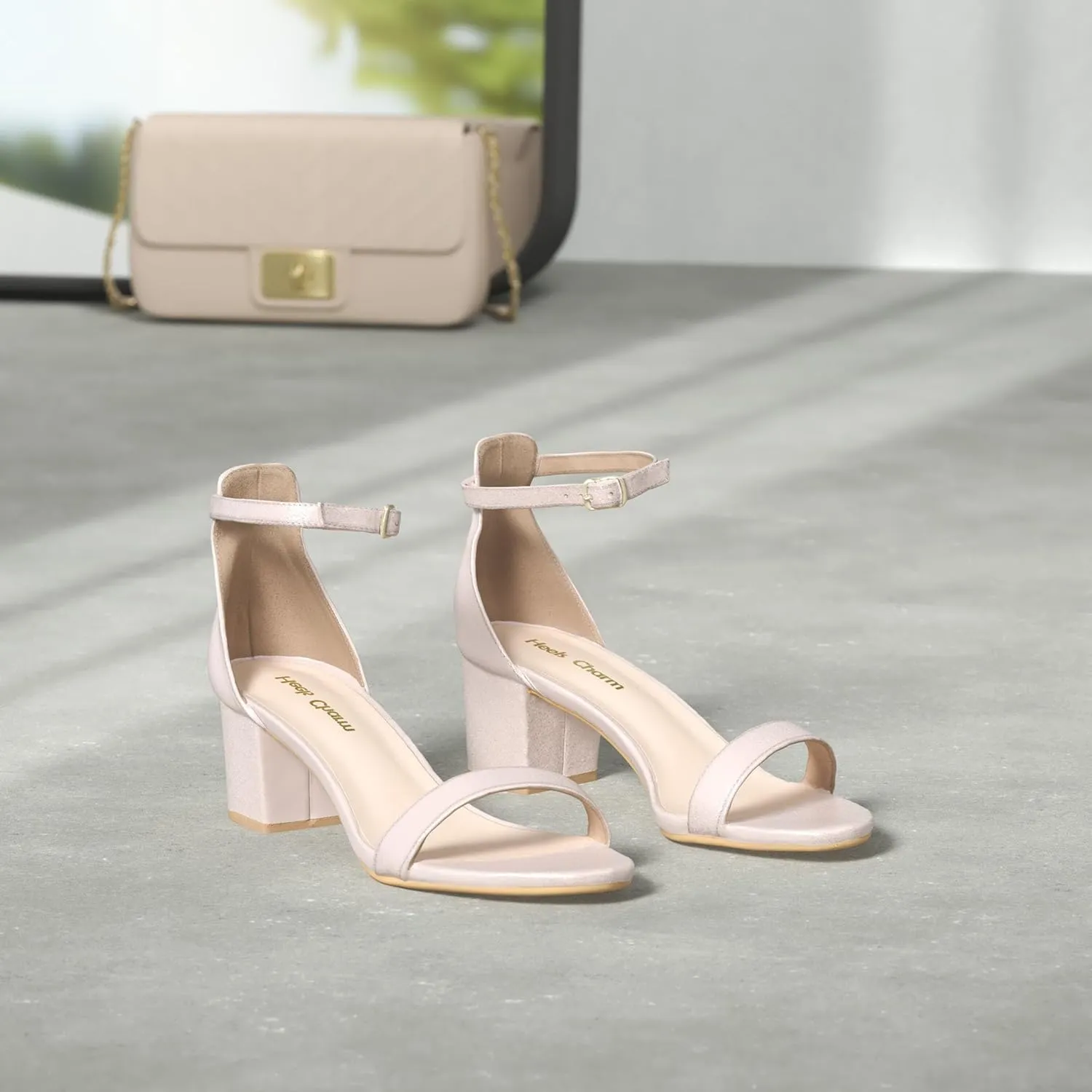 Women's Strappy Chunky Block Low Heeled Sandals 2 Inch Open Toe Ankle Strap High Heel Dress Sandals Daily Work Party Shoes