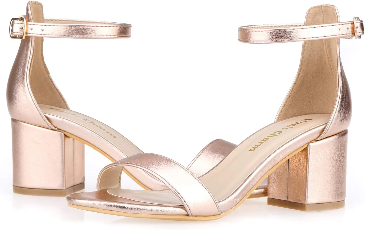 Women's Strappy Chunky Block Low Heeled Sandals 2 Inch Open Toe Ankle Strap High Heel Dress Sandals Daily Work Party Shoes