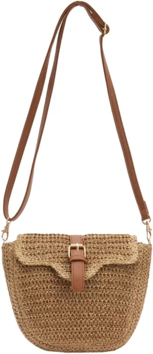 Women's Summer Straw Tote Bag Crossbody Woven Handbag Hobo Shoulder Bag Natural Chic Purse 2025