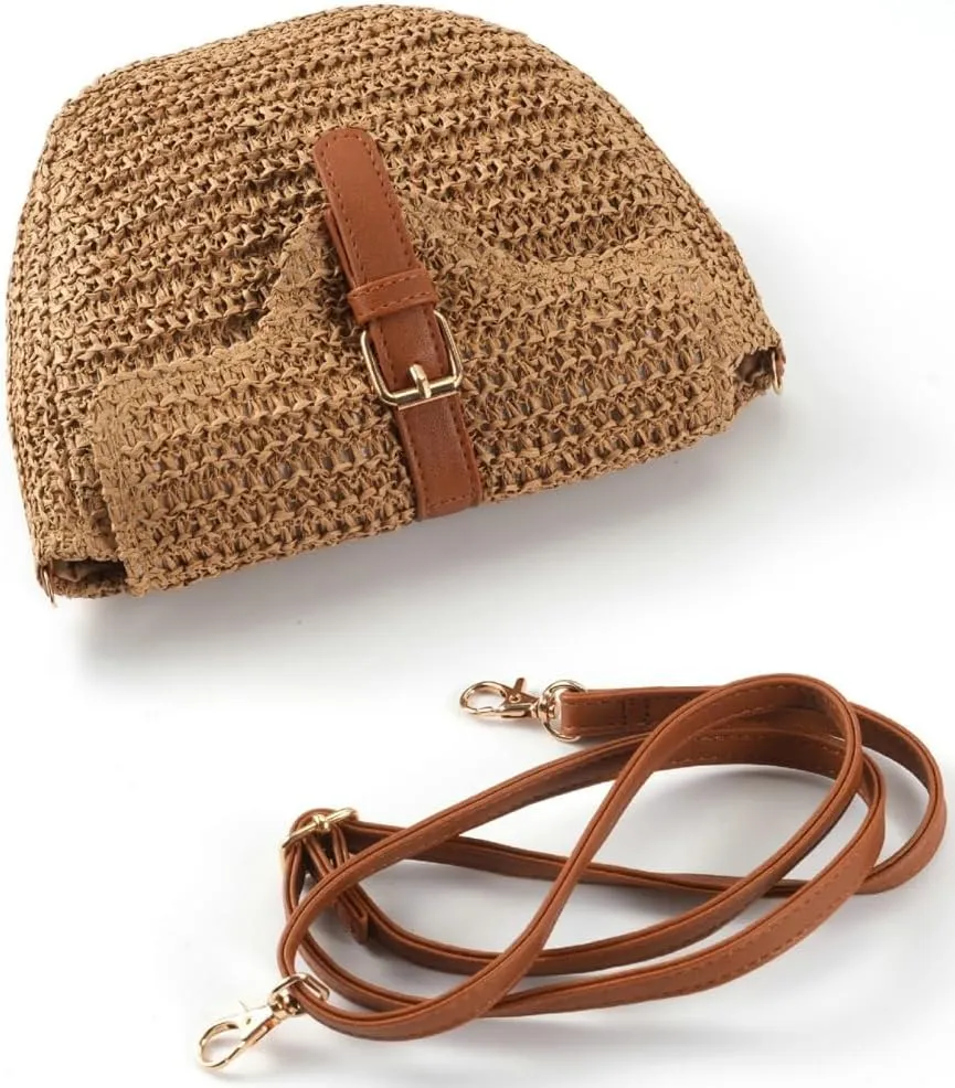 Women's Summer Straw Tote Bag Crossbody Woven Handbag Hobo Shoulder Bag Natural Chic Purse 2025