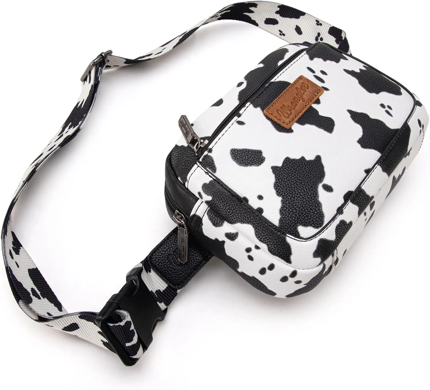 Wrangler Cow Print Waist Pack Western Belt Bag for Women with Adjustable Strap