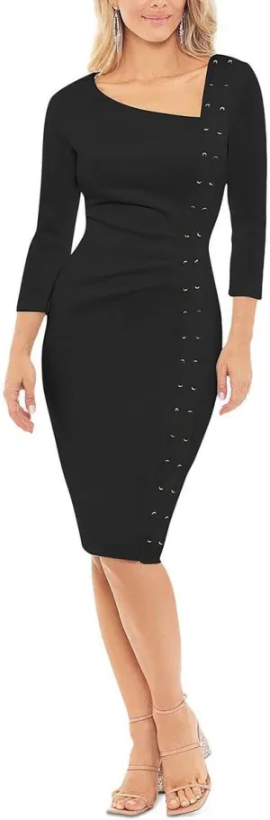 Xscape Womens Embellished Knee Length Bodycon Dress