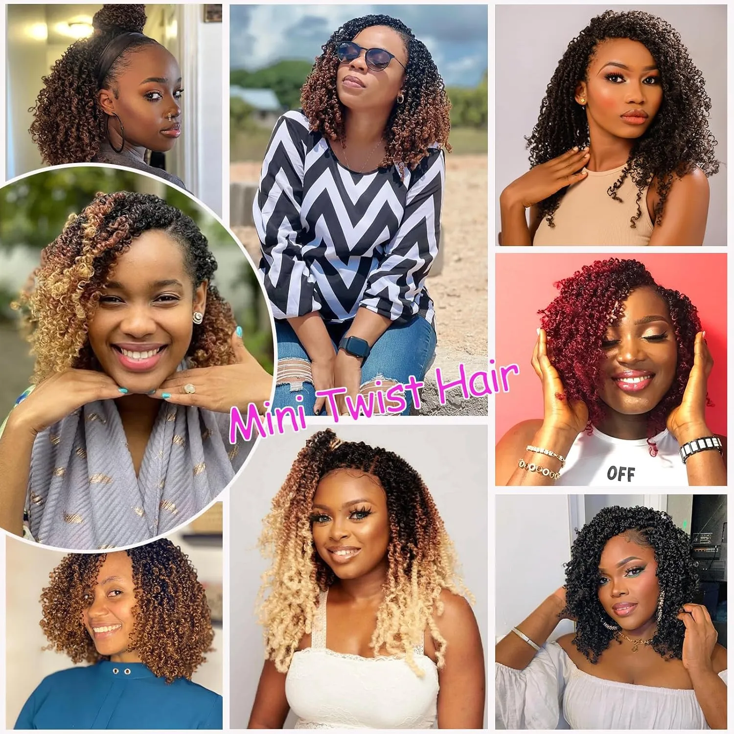 Yanky Twist Crochet Braids Hair 350 10 Inch Pre-twisted Micro Passion Twist Crochet Hair Red Copper Pre looped Mini Spring Twist Crochet Hair Synthetic Curly Crochet Hair Extensions