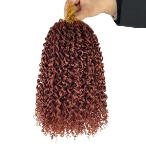 Yanky Twist Crochet Braids Hair 350 10 Inch Pre-twisted Micro Passion Twist Crochet Hair Red Copper Pre looped Mini Spring Twist Crochet Hair Synthetic Curly Crochet Hair Extensions