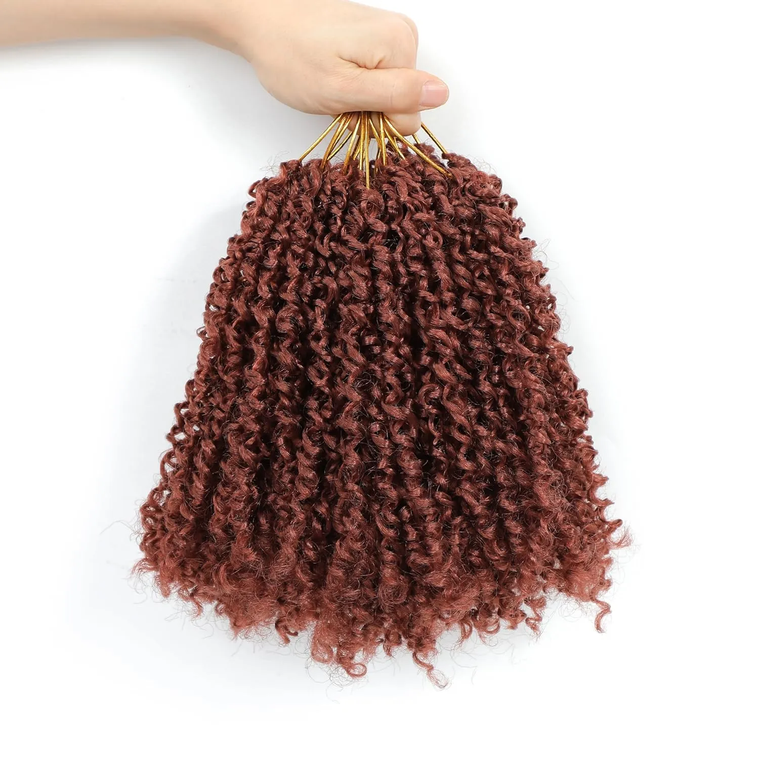 Yanky Twist Crochet Hair - 8 Inch 10 Packs Yanky Passion Twist Hair 3x Bohemian Yanky Twists Pre-twisted Fluffy Mini Twist Crochet Hair Crochet Braiding Hair (350)