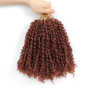 Yanky Twist Crochet Hair - 8 Inch 10 Packs Yanky Passion Twist Hair 3x Bohemian Yanky Twists Pre-twisted Fluffy Mini Twist Crochet Hair Crochet Braiding Hair (350)