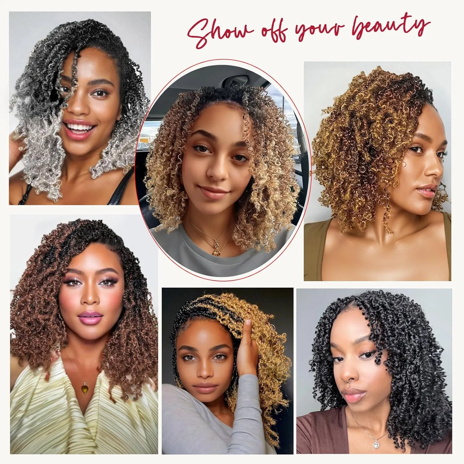 Yanky Twist Crochet Hair, PILLUGER Yaki Twists Hair Micro Spring Twist Braids,9 Packs Pre-looped passion Twist Brown Senegalese With Curls Crochet Synthetic Hair Extensions(T27)