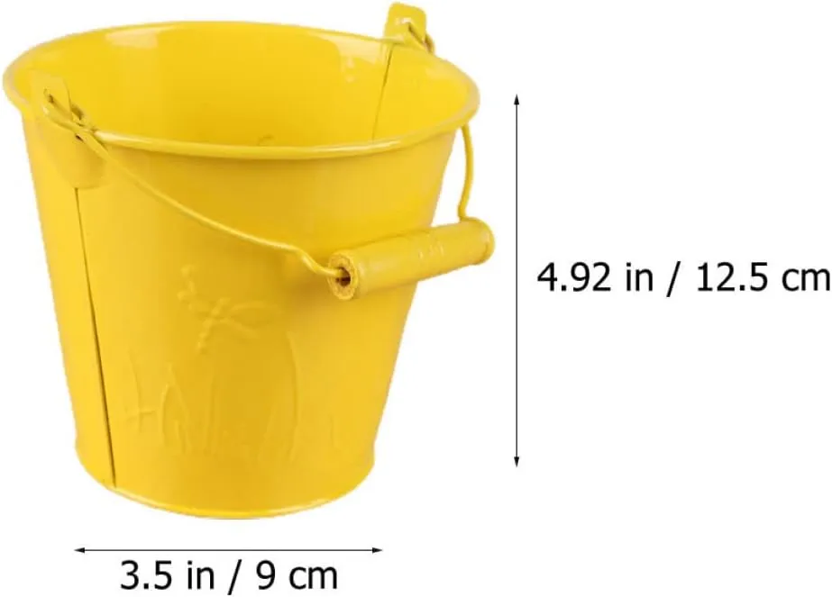 Yardwe 6pcs Sand Bucket for Lightweight Mini Buckets for Sand Play Present to Enhance Coordination and Parent Interaction Random Color