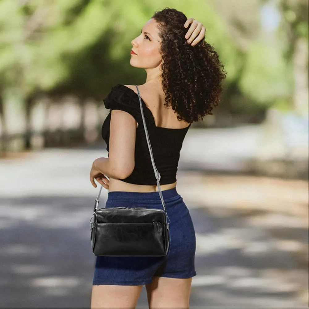 YDSIII Small Crossbody Bags for Women, Trendy Vegan Leather Cross Body Bags for Womens with Adjustable Wide Guitar Strap