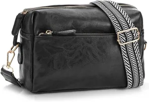 YDSIII Small Crossbody Bags for Women, Trendy Vegan Leather Cross Body Bags for Womens with Adjustable Wide Guitar Strap